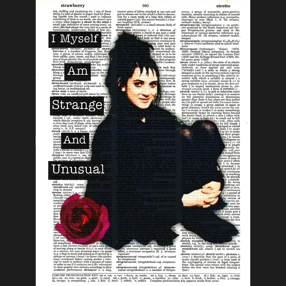 Beetlejuice Gothic Strange Unusual Dictionary Art